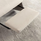 Modern rocking chair recliner, comfortable cushioned recliner with footstool, gray - V.I.P Digital Presence