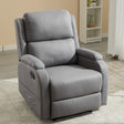 PU leather recliner massage chair with adjustable leg positions at the back, easy to reach side buttons - gray - V.I.P Digital Presence