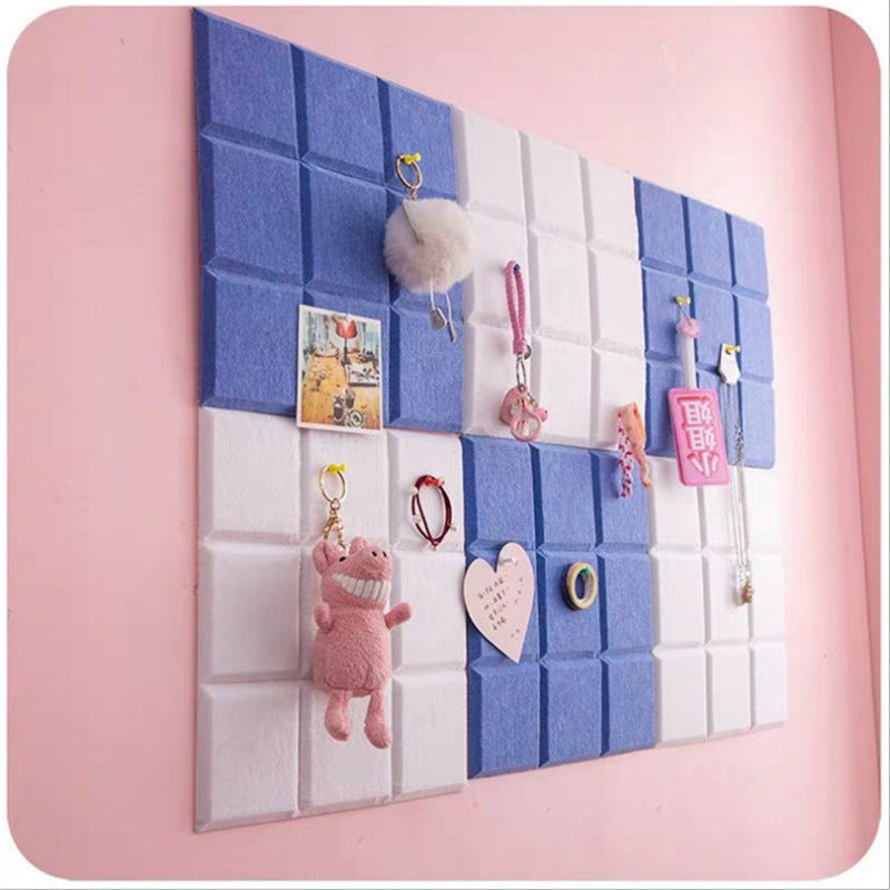 Tablero de fieltro absorbente de sonido para decoración de pared, creativo Jiugongge, pegatinas de pared de fieltro, rompecabezas de bricolaje, fondo, tablero de mensajes para pared de fotos 