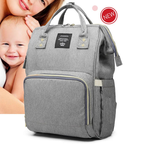 Lequeen Brand Diaper Bag Large Capacity USB Mummy Bag Travel Backpack Designer Nursing Bag for Baby Care - V.I.P Digital Presence