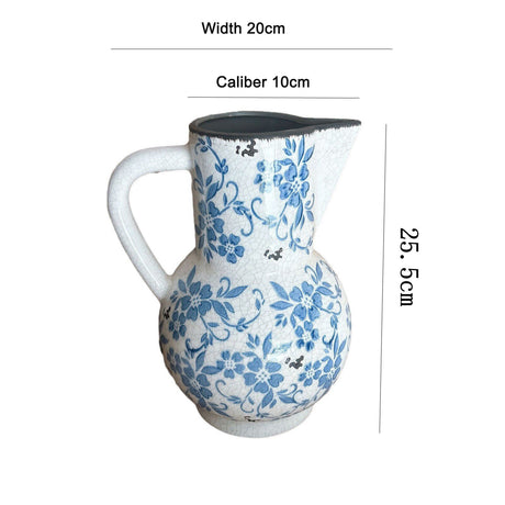 New Chinese style blue and white porcelain ceramic vase vintage ice cracked ornament for living room - V.I.P Digital Presence