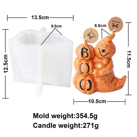 New Halloween Pumpkin Ghost Silicone Candle Mold Frog Owl Fox Pumpkin Animal Scented Plaster Resin - V.I.P Digital Presence