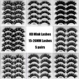 5 Pairs Of New Style Fake Eyelashes Of Fried Hair 8D FLUFFY - V.I.P Digital Presence