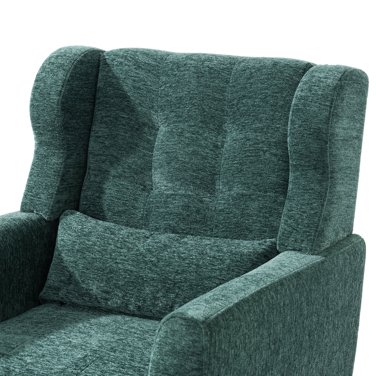 Modern Accent Chair Upholstered Foam Filled Living Room Chairs Comfy Reading Chair Mid Century Modern Chair  (Blackish Green) - V.I.P Digital Presence