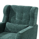 Modern Accent Chair Upholstered Foam Filled Living Room Chairs Comfy Reading Chair Mid Century Modern Chair  (Blackish Green) - V.I.P Digital Presence