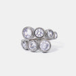Stainless Steel Inlaid Zircon Bypass Ring - V.I.P Digital Presence