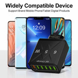 Standard 65W fast charging Korean standard mobile phone charger 6USB multi port fast charging head travel charger