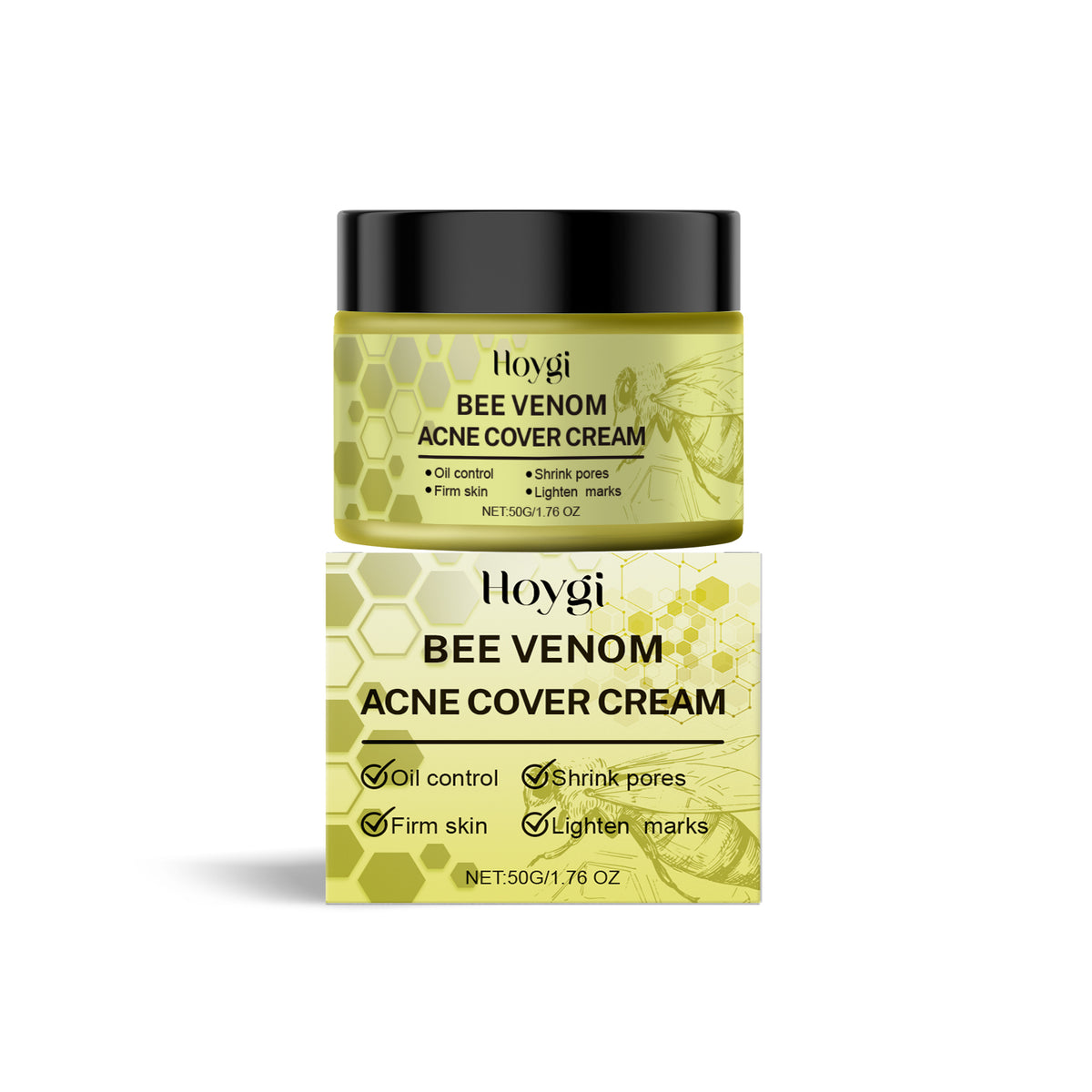 Beesvenom Acne-Clearing Cream Refreshing Shine Oil Control Balance Skin Gentle Moisturizing Skin Care Moisturizing Acne-Clearing Face Cream
