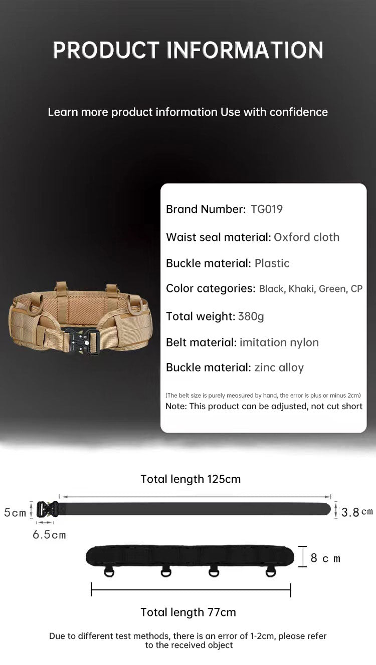 Functional Fitness Weight Lifting Athletes Outdoor Training Tactical Belt - V.I.P Digital Presence