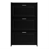 U-Can Shoe Storage Cabinet for Entryway with 3 Flip Drawers, Modern Shoe Organizer Cabinet, Free Standing Shoe Rack Black - V.I.P Digital Presence