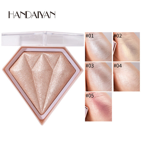 Diamond Highlighter Powder Brighten Skin Tone Repair Glitter Powder Nose Shadow Modification Stereo Brightening - V.I.P Digital Presence
