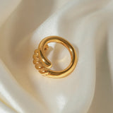 Stainless Steel Knot Bypass Ring - V.I.P Digital Presence