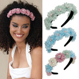 Fashionable fabric flower stamen flower hair hoop for women - V.I.P Digital Presence