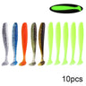 QXO 10pcs/Lot Soft Lures Silicone Bait 7cm 2g Goods For Fishing Sea Fishing Pva Swimbait Wobblers Artificial Tackle