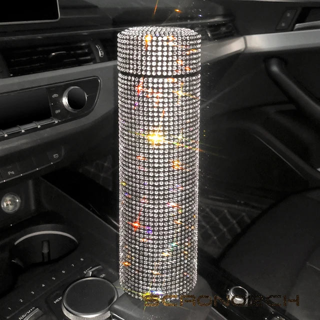 Bling Rhinestone Thermos Bottle Insulated Double Wall Stainless Steel Water Bottle Coffee Travel Car Coffee Mug Cup Vacuum Flask - V.I.P Digital Presence