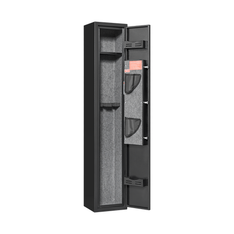 5 gun safes with 3 pistol pockets, quick access biometric adjustable heavy-duty gun rack mounted gun safes - V.I.P Digital Presence