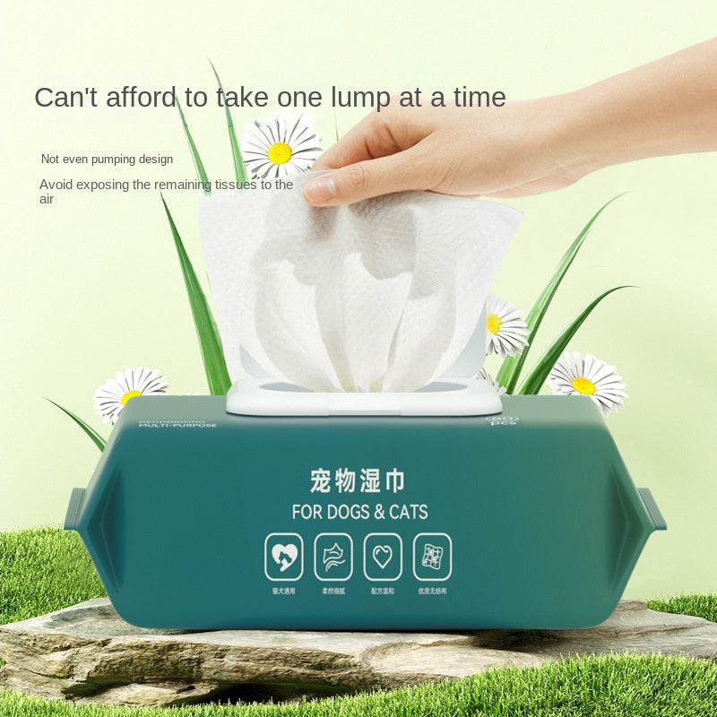 Pet Wet Wipes 80 Sheets Dog Cat Wet Tissues No Rinse Cleaning Eye Tear Stains Body Supplies Wet Tissues - V.I.P Digital Presence