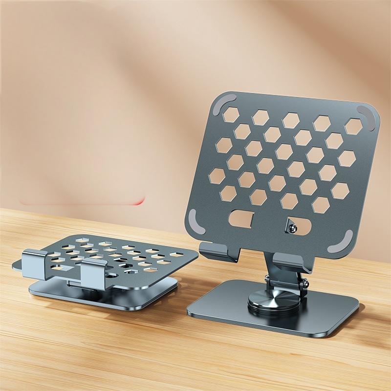 Tablet stand 360 degree rotating folding all metal live streaming learning iPad universal stand for tablets and smartphones - V.I.P Digital Presence
