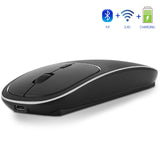 Aluminum alloy dual-mode wireless Bluetooth mouse rechargeable silent infinite computer accessories - V.I.P Digital Presence