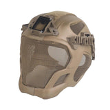 Lightweight EVA tactical helmet for hunting, airsoft, etc. Steel mesh mask included, good for cosplay. - V.I.P Digital Presence