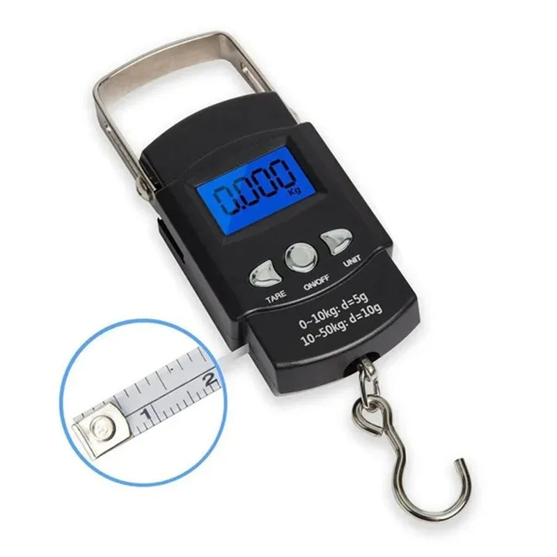 50kg/10g Oauee Mini Scale Electronic For Fishing Luggage Travel Weighting Steelyard Portable Digital Kitchen Scales - V.I.P Digital Presence