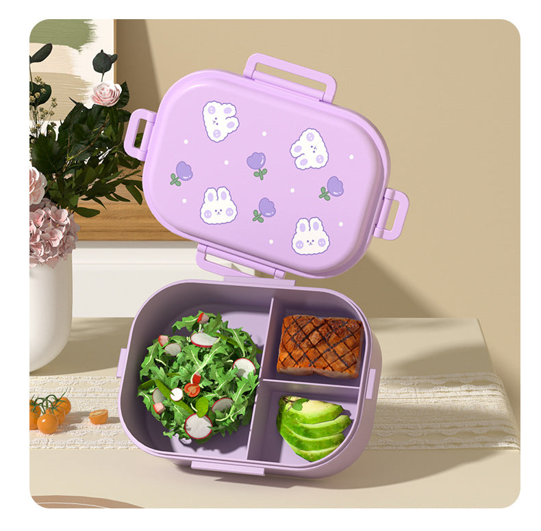 Cartoon cute small fresh microwaveable compartment insulation lunch box fresh-keeping box - V.I.P Digital Presence