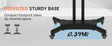 FANCO Universal Rotating TV Stand, suitable for 32-80 inch TVs, with adjustable tilt height and maximum VESA 600x400mm (black) - V.I.P Digital Presence