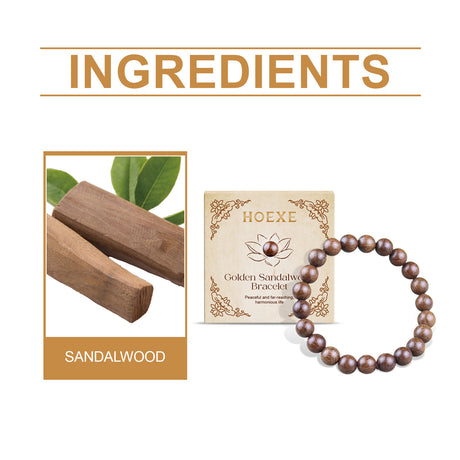 Gold Wire Sandalwood Bead Hand Daily Wear Decoration Simple Fashion 100 With Decorative Wooden Bead Bracelet - V.I.P Digital Presence