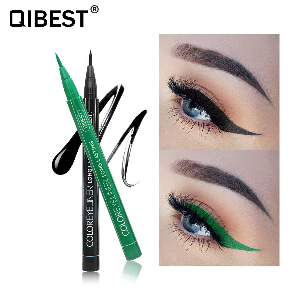 QIBEST Coloured Eyeliner Pen Waterproof And Non Coloured Eye Liner Ins Super Fire Coloured Pencil - V.I.P Digital Presence