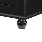 Tall Storage Cabinet with Two Drawers for Bathroom/Office, Black - V.I.P Digital Presence