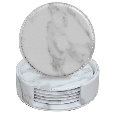 Creative PU leather coaster Exquisite insulated tea water cushion Square leather coaster - V.I.P Digital Presence