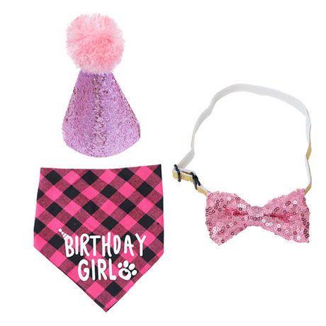 Pet Birthday Set  Triangle Scarf Hat Pet Party Decoration Styling Outdoor Creative - V.I.P Digital Presence