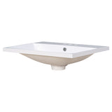 24" Bathroom Vanity Top Only White Basin 3-Faucet Holes  4" Faucet Available Ceramic - V.I.P Digital Presence