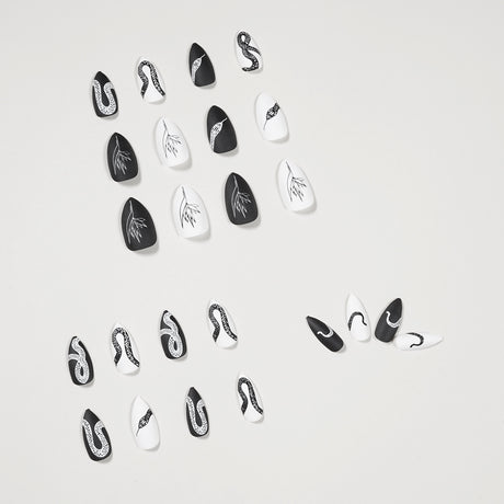 Dark Snake Pattern Mandarin Duck Wearing Manicure Fake Nail Manicure Patch Nail Patch Waterproof Removable Nail - V.I.P Digital Presence