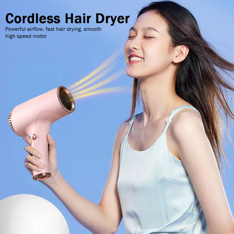 2600mAh Cordless Anion Blow Dryer Portable Hair Dryer 40/500W USB Rechargeable Powerful 2 Gears for Household Travel Salon - V.I.P Digital Presence