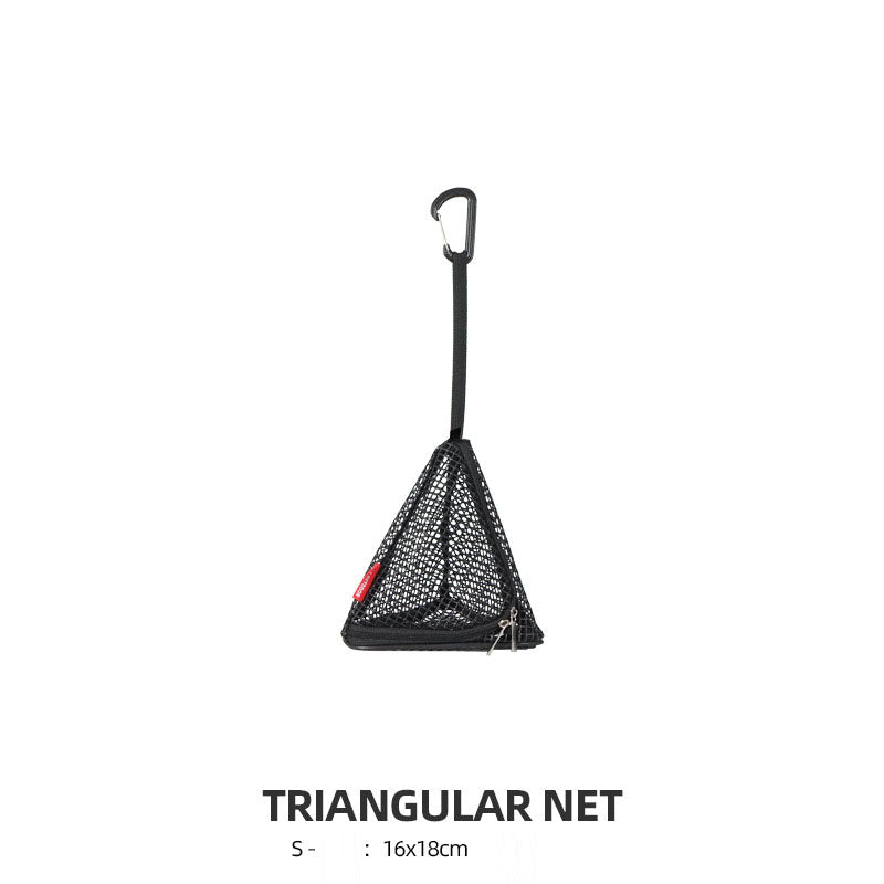 Outdoor triangular sun drying net, foldable storage net, camping hanging net, storage basket, PVC hanging net bag - V.I.P Digital Presence