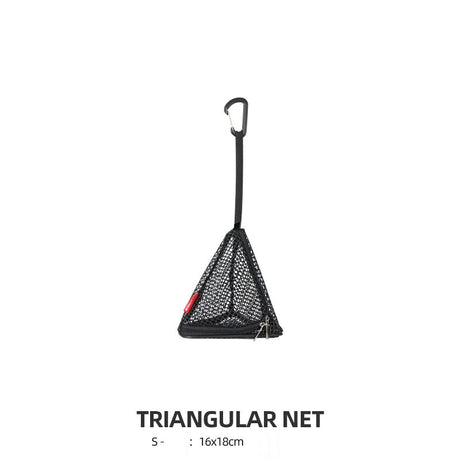 Outdoor triangular sun drying net, foldable storage net, camping hanging net, storage basket, PVC hanging net bag - V.I.P Digital Presence