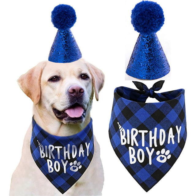 Pet Birthday Set  Triangle Scarf Hat Pet Party Decoration Styling Outdoor Creative - V.I.P Digital Presence
