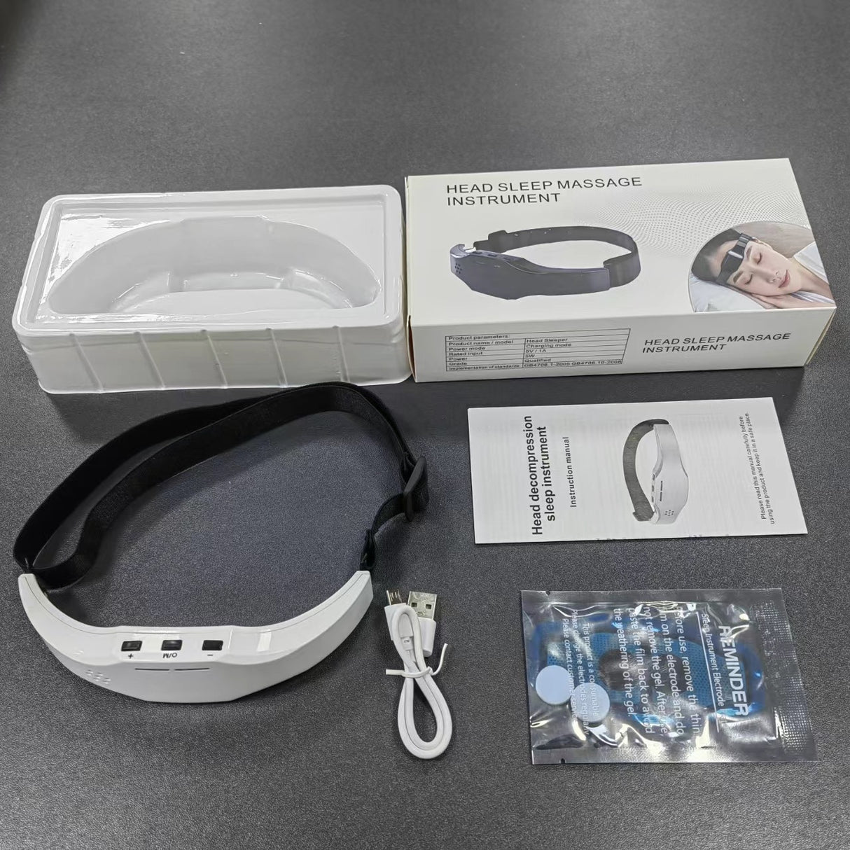 Sleep aid insomnia black pink white gold smart electrotherapy Ems sleep aid device portable massager - V.I.P Digital Presence