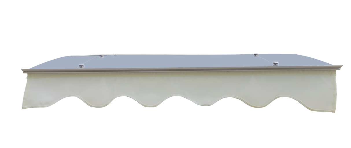 GarLUGH DA4734W Series Door Window Awning Made of 0.137 Inch Thick Crystal Solid Polycarbonate Sheet in size of 47" Wide x 34" - V.I.P Digital Presence