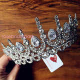 Rosebridalpark Zircon Gorgeous Bridal Wedding Hair Accessories Tiara Big Cubic Zirconia Crown Headband For Bridesmaid t997 - V.I.P Digital Presence