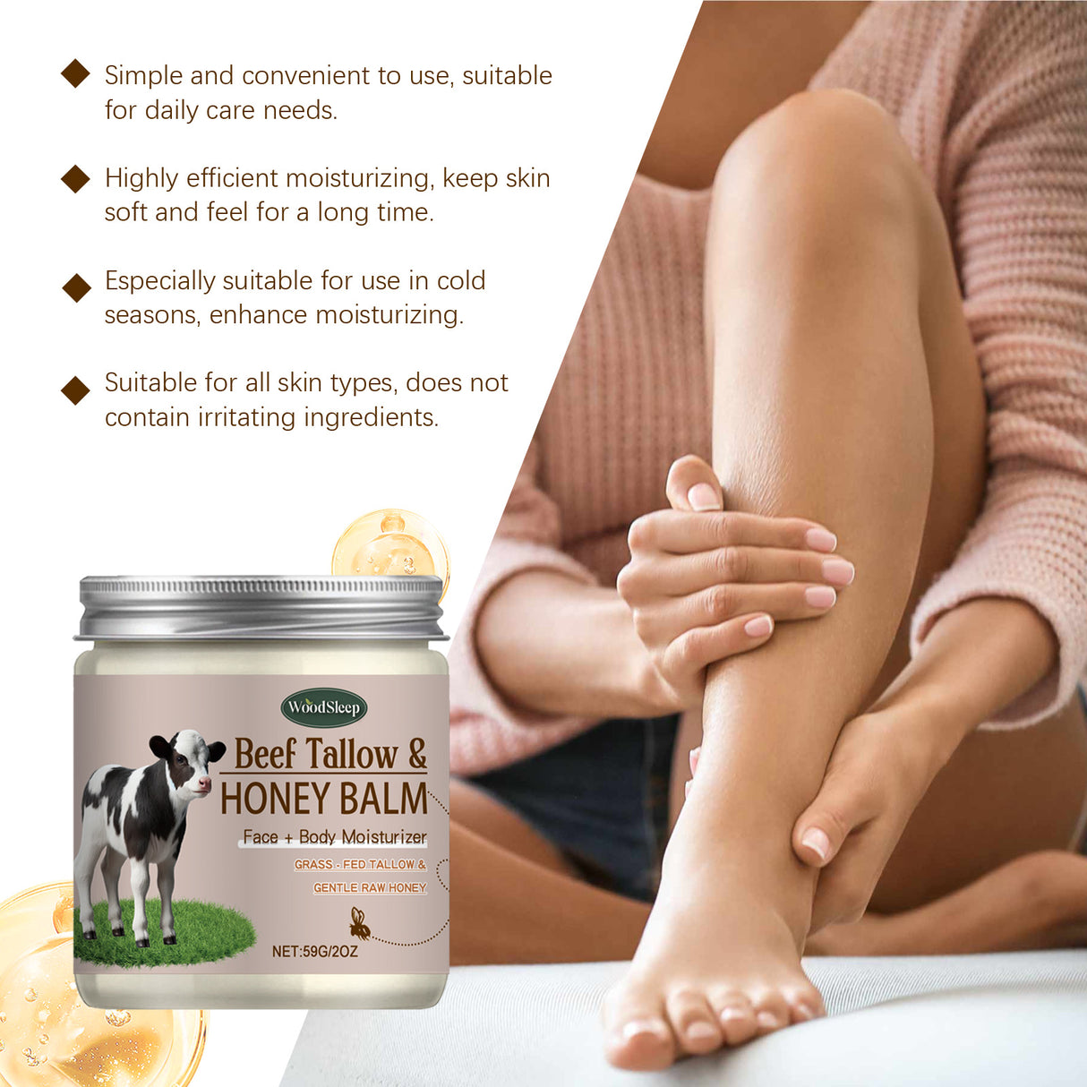 Multi-Functional Moisturizer Body And Face Hydrating Refreshing Honey Skin Care Essence Cream Soft And Moisturizing