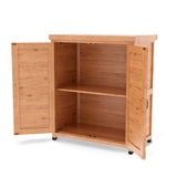 Potting Bench with Storage Cabinet and Metal Table Top for Outdoor Patio,Outdoor Work Station Table - V.I.P Digital Presence