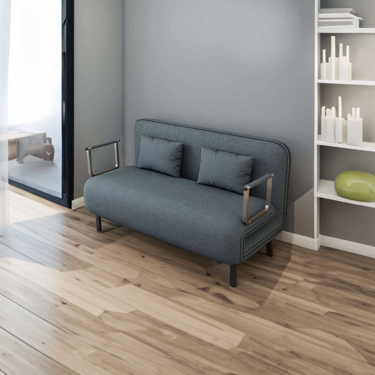 55″ Convertible Chair Bed Tri-Fold Sofa Bed with Adjustable Backrest & Pillow - V.I.P Digital Presence