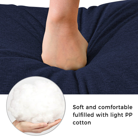 65" Mid-Century Modern Linen Fabric Corner Lounge Chair, Upholstered Indoor Chaise Lounge Solid Wood Sofa Bed for Bedroom - V.I.P Digital Presence