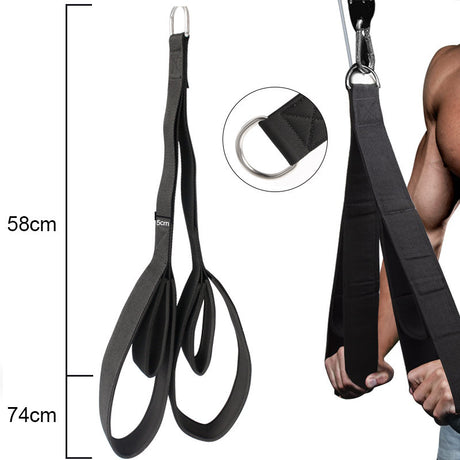 Gym Arm Two Head Three Head Equipment Muscle Rope Muscle Exercise Pulling Down Double Head Tension Accessories Pulling Rope - V.I.P Digital Presence