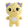 Lindos muñecos de peluche de pato amarillo, oso y conejo morado