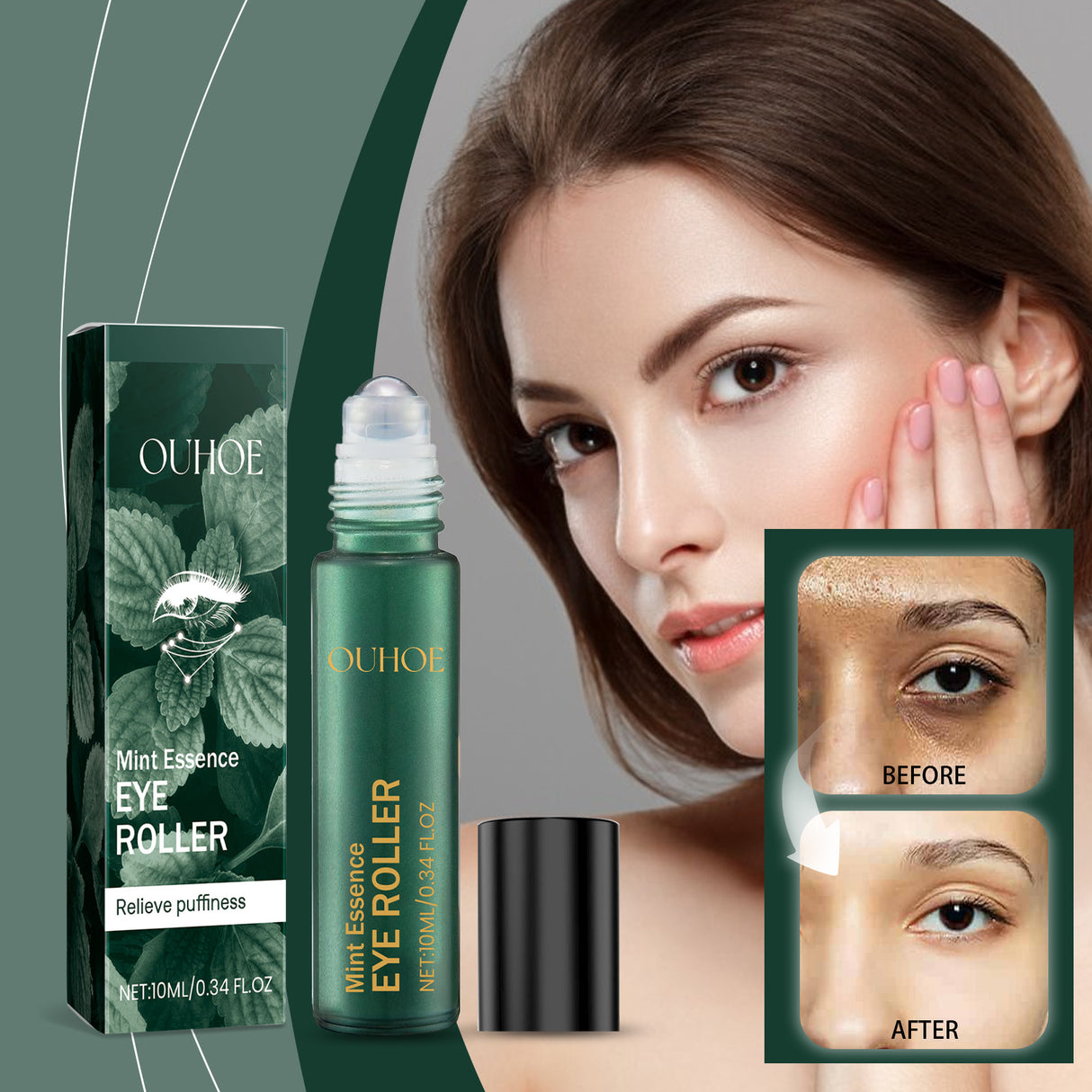 Mint Essence Eye Roller, Fade Fine Lines Crow's Feet Moisturizing Elastic Eye Anti-Wrinkle - V.I.P Digital Presence