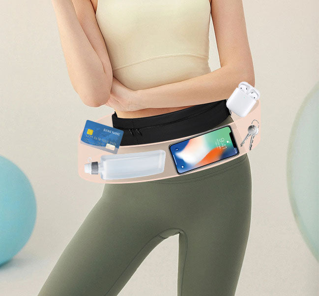 Sports waist bag for men and women, running phone bag, fitness waterproof multifunctional outdoor sweat proof invisible waist belt, close fitting - V.I.P Digital Presence