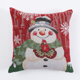 Christmas Pillow Cover (without core) Woven Cartoon Elk Snowman European and American Festival Cushion Sofa - V.I.P Digital Presence